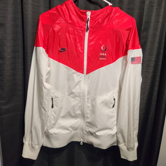 Vintage Nike Bejjing 08 Olympic Team USA hooded Jacket windbreaker - Picture 1 of 9